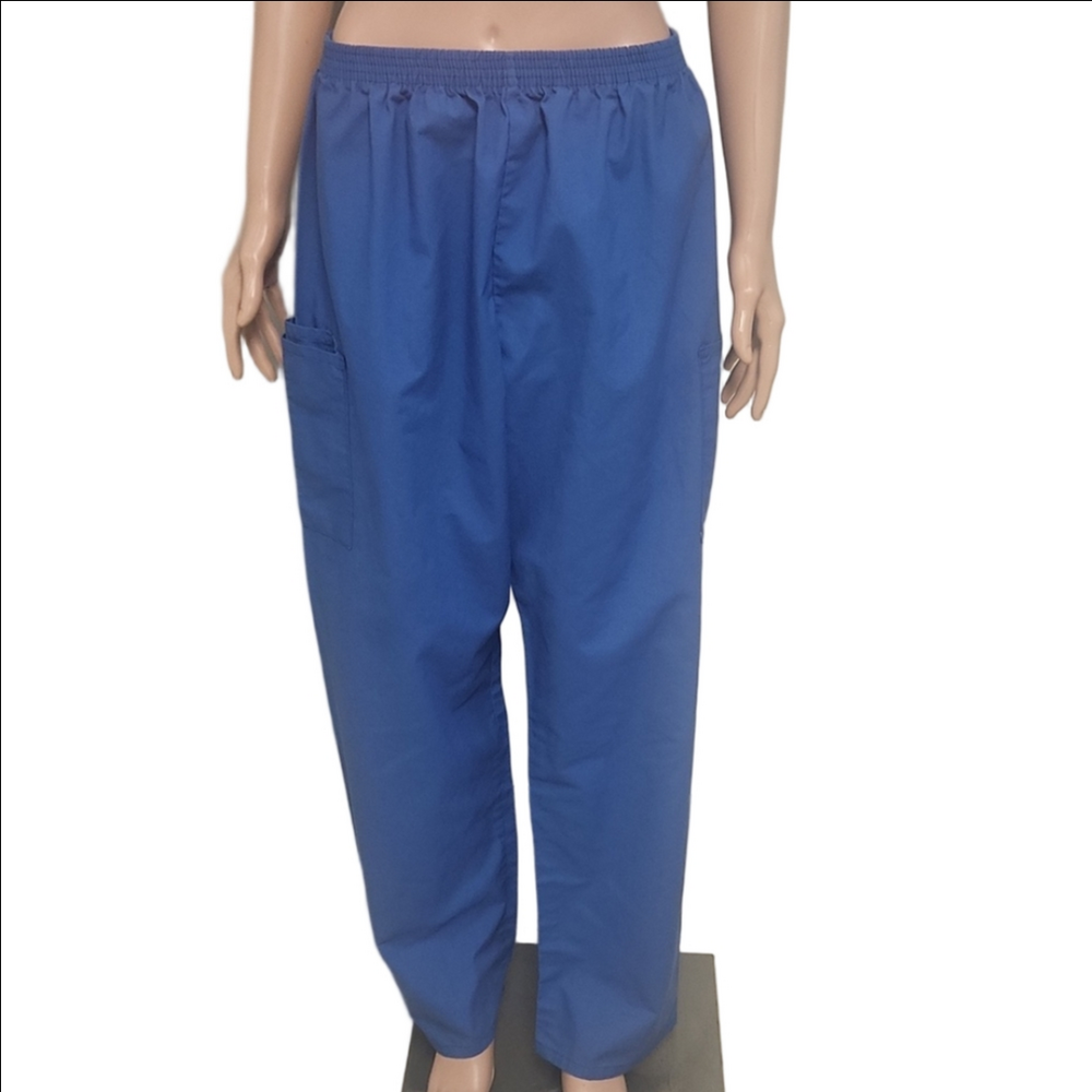 Blue Scrub Pants With Pockets